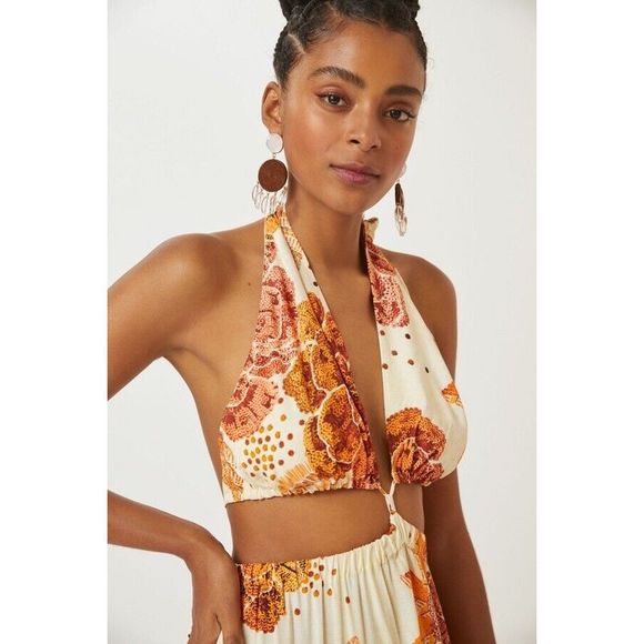 Anthropologie Farm Rio Cutout Floral Maxi Dress - Picture 2 of 9